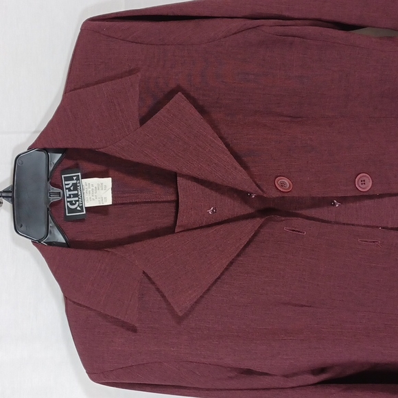 City Triangles Womens Business Work Suit Dress with Jacket Maroon Size 9 / 10 - Picture 3 of 8